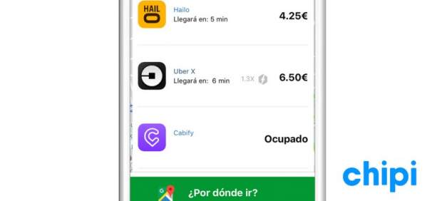 Chipi, la 'app' para comparar precios y tiempo en el transporte privado